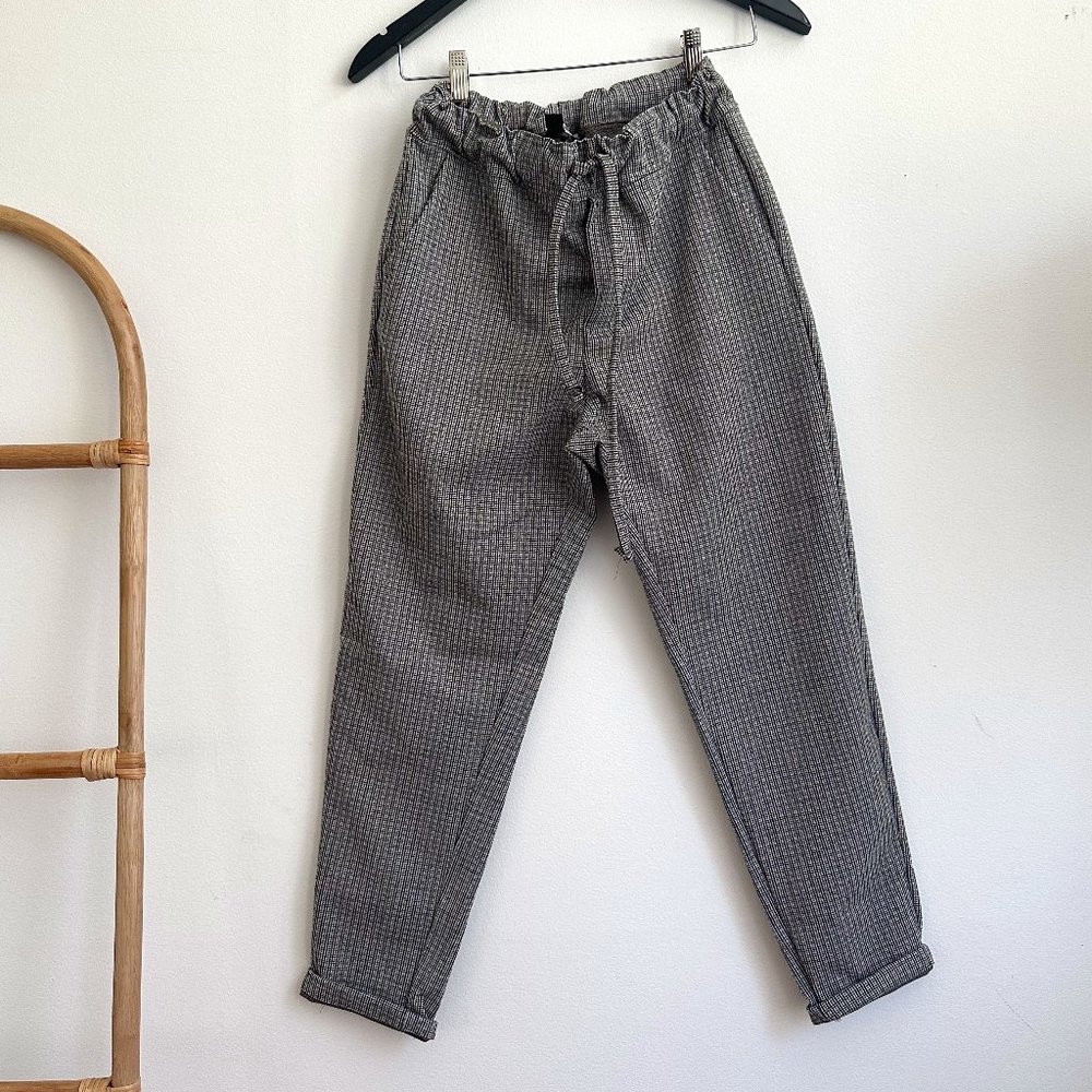 NWT TAYLOR ROSE PLAID BUTTON CUFF PANT W/ POCKET STRETCHY MEDIUM